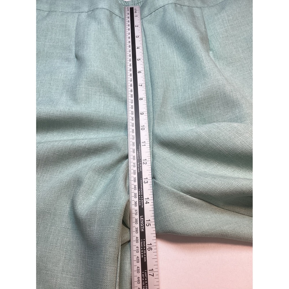 Alfred Dunner Women Pants Size 16W Light Green Elastic Waist Trousers Pockets - Picture 6 of 9